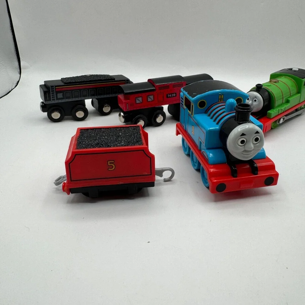 Mattel Thomas & Friends Toy Train Lot Wood Plastic Mixed